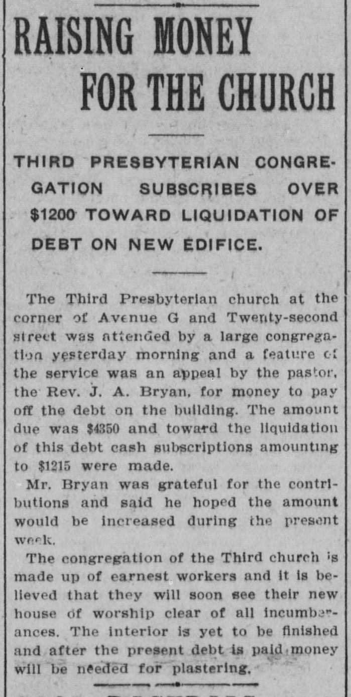 Raising Money for the Church